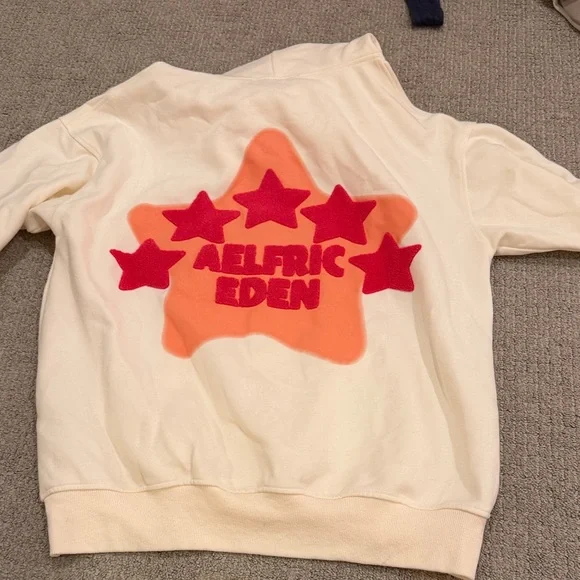 Aelfric Eden Women’s Hoodie with Orange Star Design - Picture 2 of 4